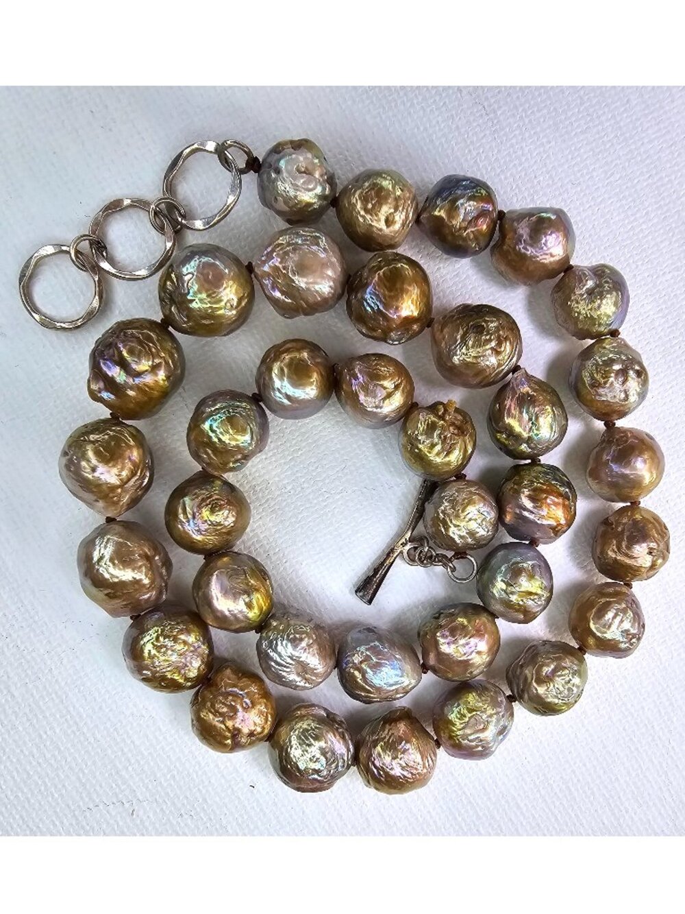 Freshwater Creations Kasumi Baroque Pearl Princess Necklace 17" Pond Slime